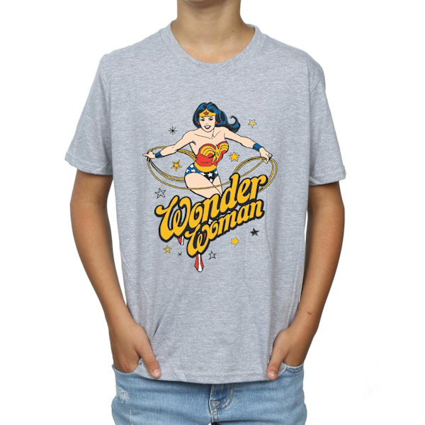 DC Comics Wonder Woman Stars T-shirt för pojkar 9-11 år, sportgrå Sports Grey 9-11 Years