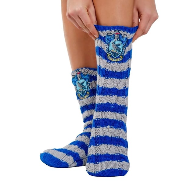 Harry Potter Dam/Dam Ravenclaw Tofflor Strumpor One Size Blu Blue/Grey One Size