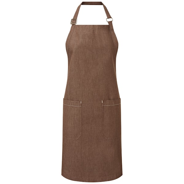 Premier Unisex Vuxen Organisk Fairtrade Certifierad Denim Förkläde På Brown One Size