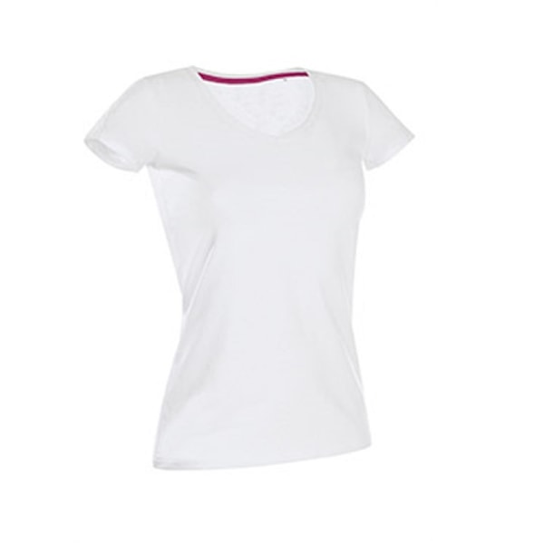 Stedman Womens/Ladies Claire V-ringad T-shirt M Vit White M