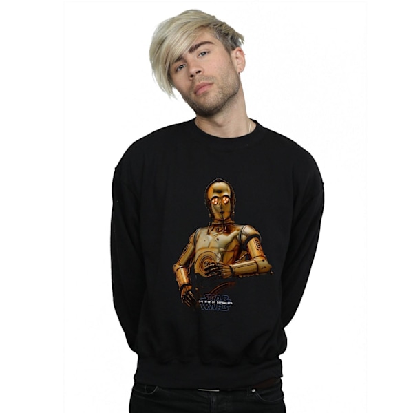 Star Wars Mens The Rise Of Skywalker C-3PO Pose Sweatshirt L Bl Black L