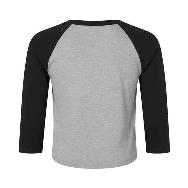 Bella + Canvas Dam Micro-Rib Raglan T-shirt med 3/4-ärm Athletic Heather/Black S