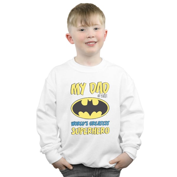 DC Comics Boys Batman World´s Greatest Superhero Sweatshirt 5-6 White 5-6 Years