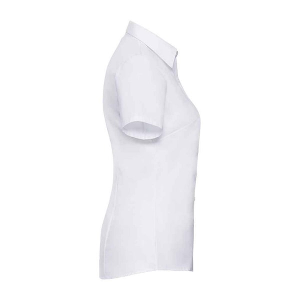 Russell Collection Dam/Kvinnor Herringbone Formell Skjorta XL Vit White XL