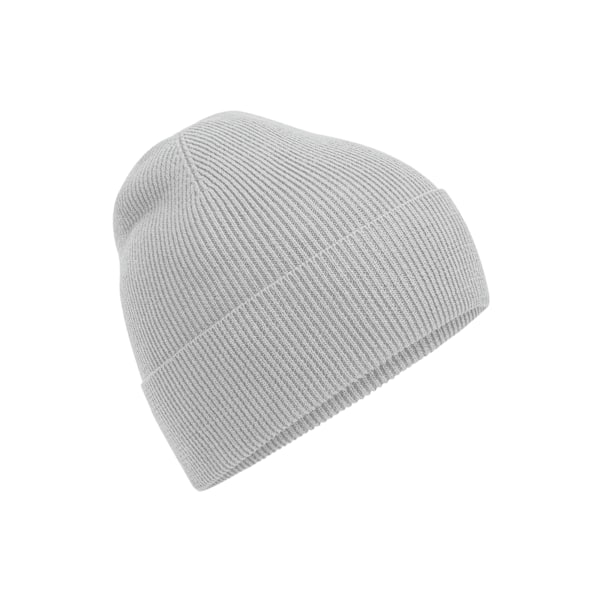 Beechfield Unisex Vuxen Organisk Bomull Fin Stickad Mössa En Storlek Light Grey One Size