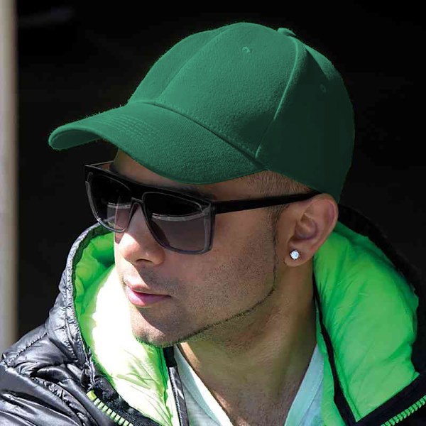Result Unisex Core Memphis 6 Panel Baseball Cap One Size Bottle Bottle Green One Size