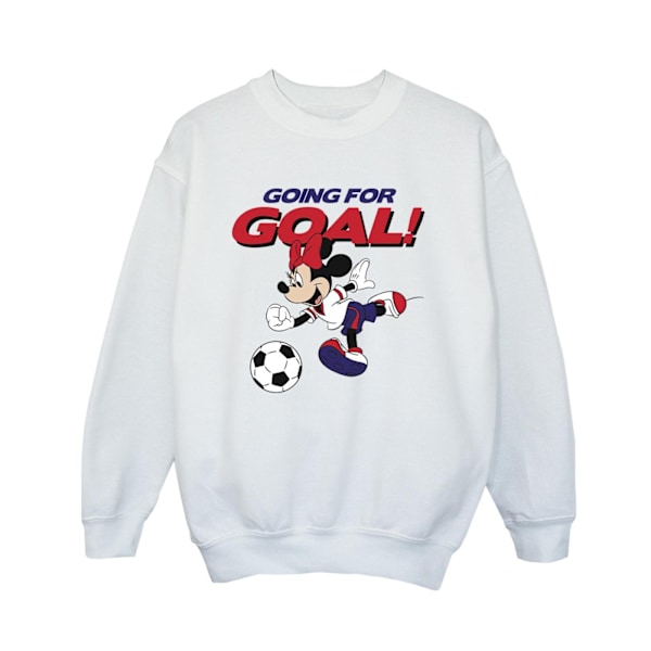Disney Boys Minnie Mouse Going For Goal Sweatshirt 7-8 år Vit White 7-8 Years