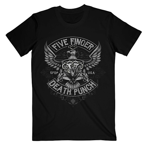 Five Finger Death Punch Unisex Vuxen Howe Eagle Crest Bomull T-shirt Black M