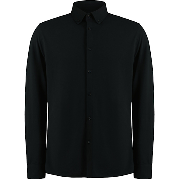 Kustom Kit Herr Superwash 60°C Skräddarsydd Långärmad Skjorta XXL Black XXL