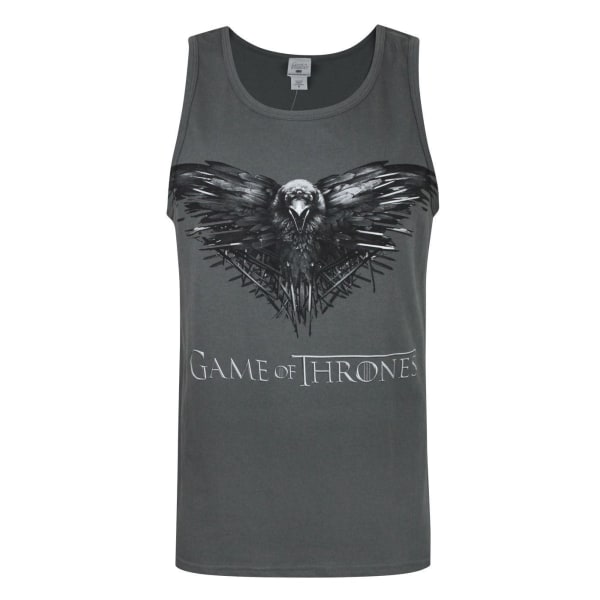 Game of Thrones Mens Three Eyed Raven Vest S Charcoal Charcoal S