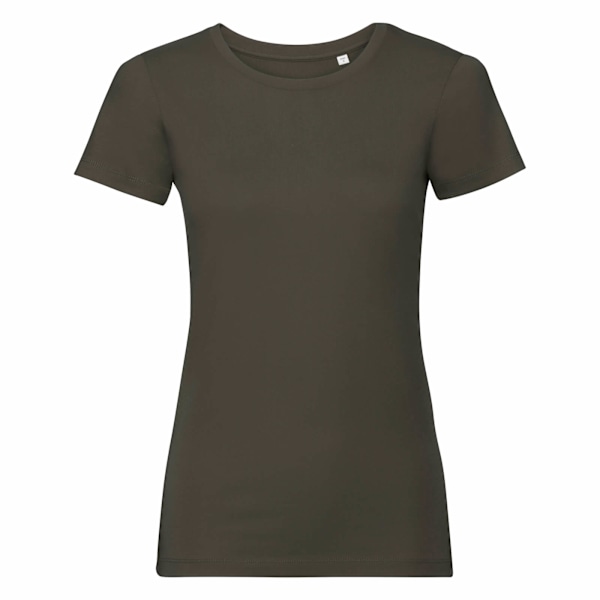Russell Dam/Dam Organic Kortärmad T-shirt XXL Mörk Oliv Dark Olive XXL
