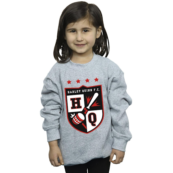 Justice League Girls Harley Quinn FC Pocket Sweatshirt 9-11 År Sports Grey 9-11 Years