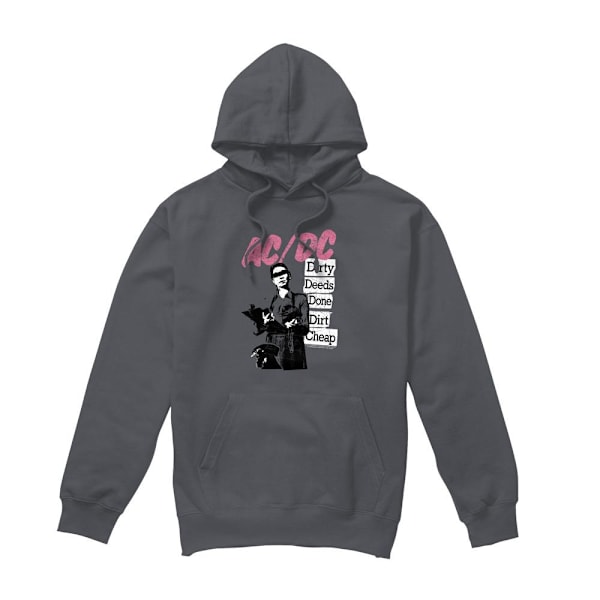 AC/DC Herr Dirty Deeds Hoodie M Kolgrå Charcoal M