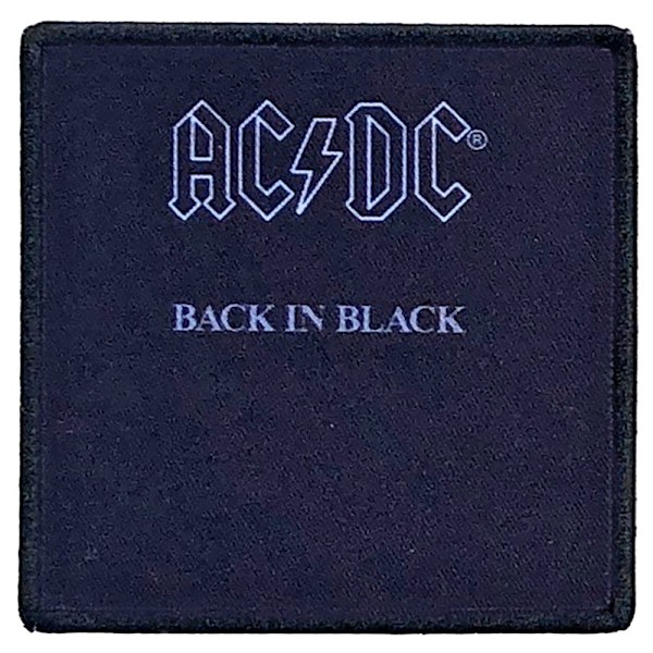 AC/DC Back In Black Album Strykjärnsmärke En Storlek Svart Black One Size