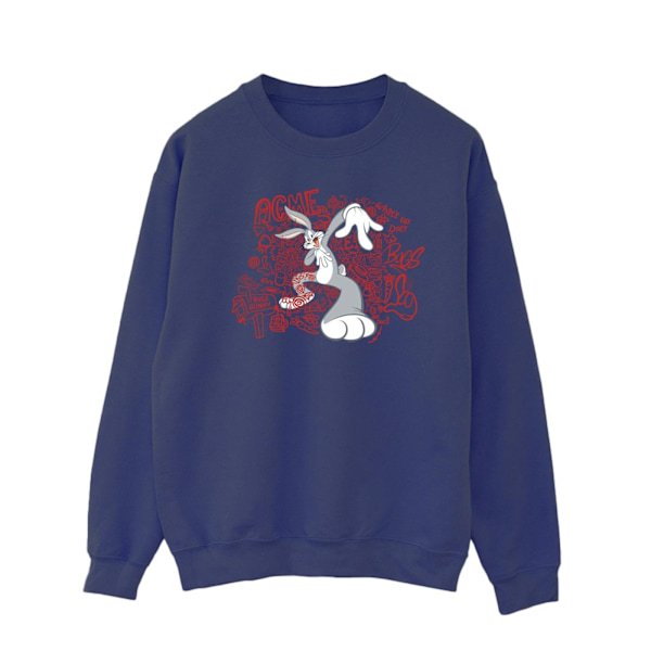 Looney Tunes ACME Doodles Bugs Bunny Sweatshirt L Marinblå Navy Blue L