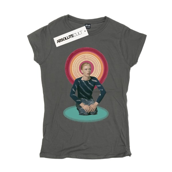 David Bowie Dam/Kvinnor Knäböjande Halo Bomull T-shirt M Charco Charcoal M