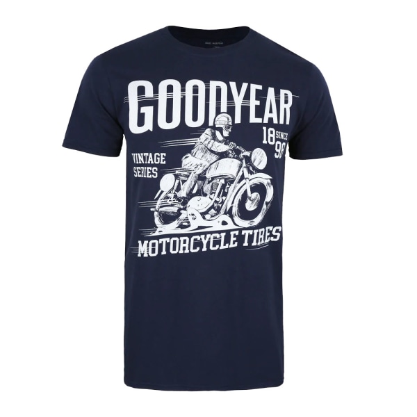 Goodyear Mens Vintage T-Shirt M Marinblå/Vit Navy/White M