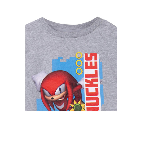 Sonic The Hedgehog Barn/Barn Knuckles Kortärmad T-shirt Grey Marl 7-8 Years