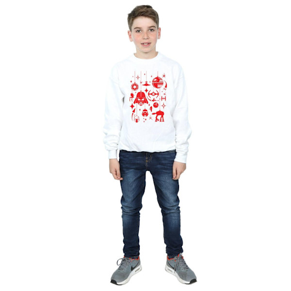 Star Wars Juldekorationer Sweatshirt för pojkar 7-8 år Vit White 7-8 Years