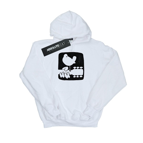 Woodstock Mens Guitar Logo Hoodie XL Vit White XL