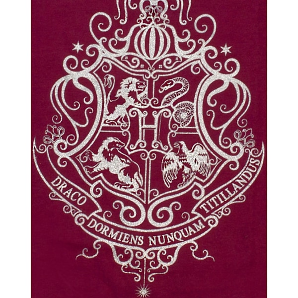Harry Potter Flickrande Kort Pyjamas Set för Flickor 7-8 År Burgunder Burgundy 7-8 Years