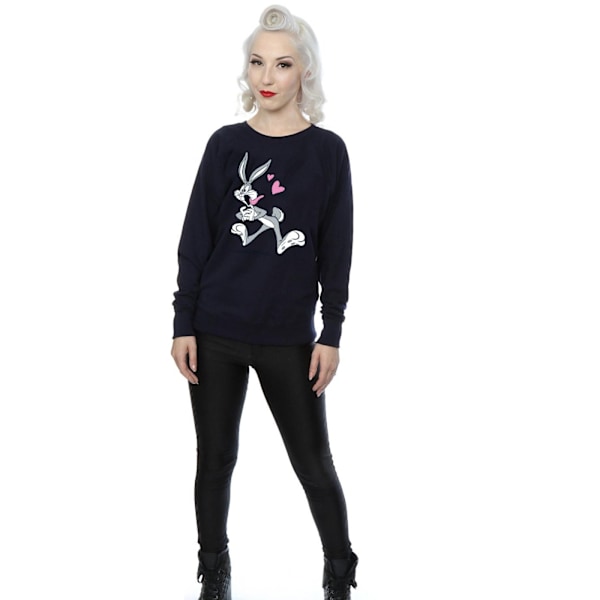 Looney Tunes Dam/Damer Bugs Bunny In Love Sweatshirt S Marinblå Navy Blue S