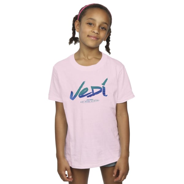 Star Wars Girls Obi-Wan Kenobi Jedi Painted Font Cotton T-Shirt Baby Pink 9-11 Years