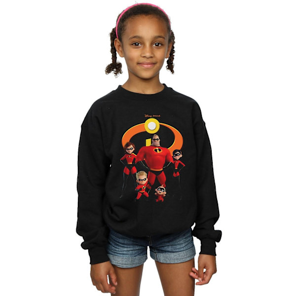 Disney Girls Incredibles 2 Group Logo Sweatshirt 12-13 år Blå Black 12-13 Years