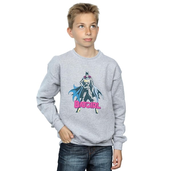 DC Comics Batgirl Pose Sweatshirt för pojkar 5-6 år Sports Grey Sports Grey 5-6 Years