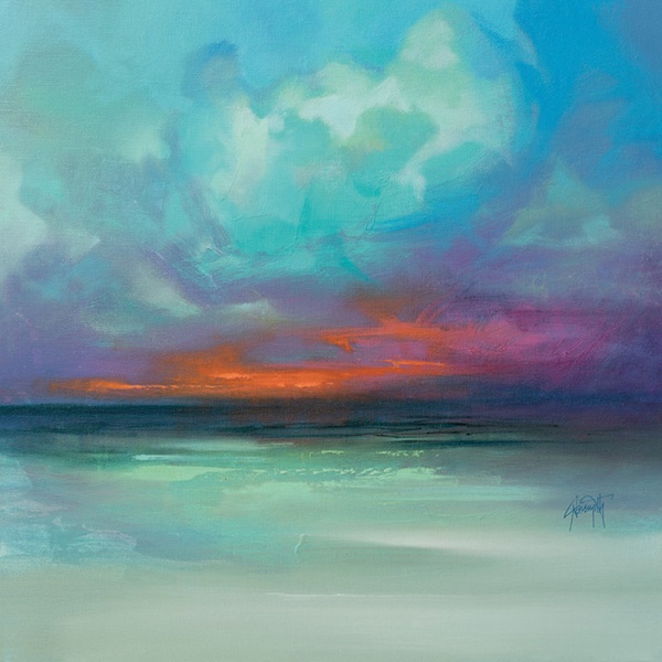 Scott Naismith Hebridean Tranquility Träskylt En Storlek Hav Sea Blue/Pink One Size