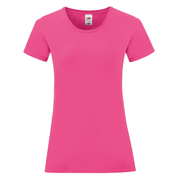Fruit of the Loom Dam/Kvinnors Ikoniska T-shirt M Fuchsia Fuchsia M