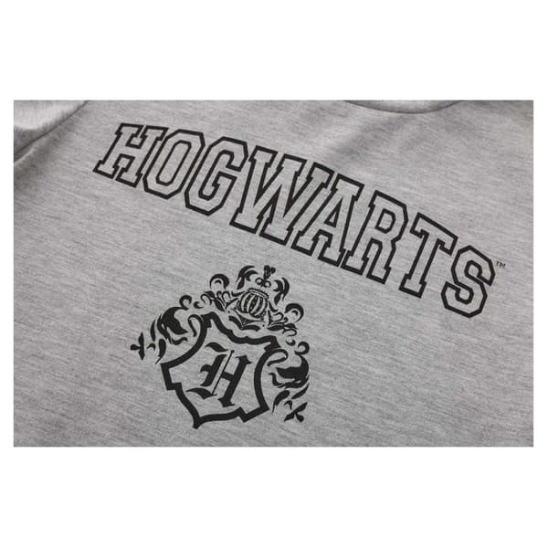 Harry Potter Barn/Kids Hogwarts Vapen Bomulls T-shirt 5-6 År Grey 5-6 Years