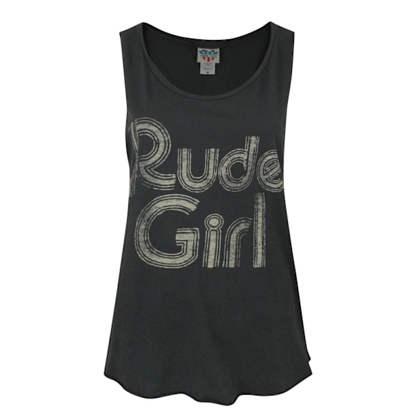 Junk Food Womens/Ladies Rude Girl Vest L Charcoal Charcoal L