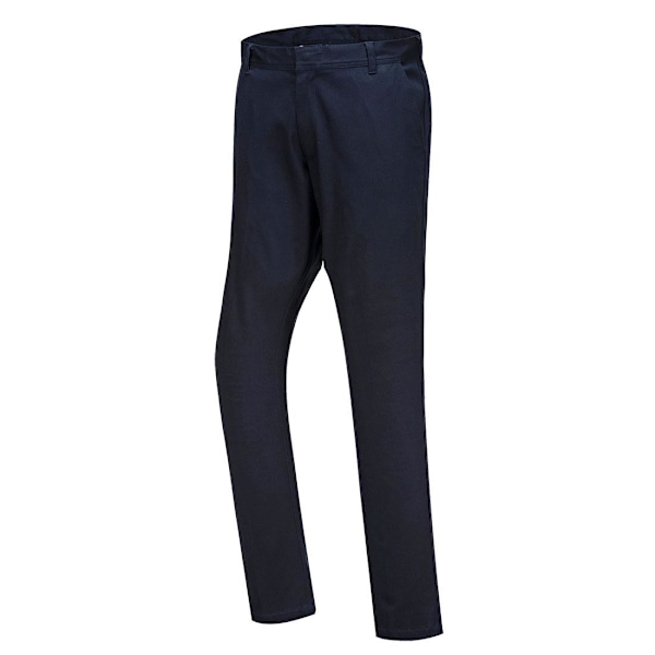 Portwest Herr Chino Stretch Slim Byxor 30R Mörk Marinblå Dark Navy 30R