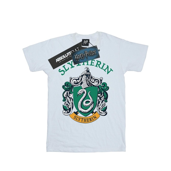 Harry Potter T-shirt för flickor med Slytherins emblem i bomull, 9-11 år, vit White 9-11 Years