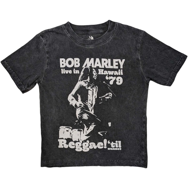Bob Marley barn/barn Hawaii Snow Washed T-shirt 1-2 år Charcoal Grey 1-2 Years