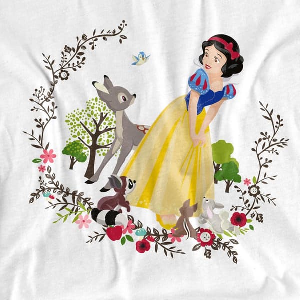 Snövit Dam/Flickor Skogsvänner T-Shirt M Vit White M
