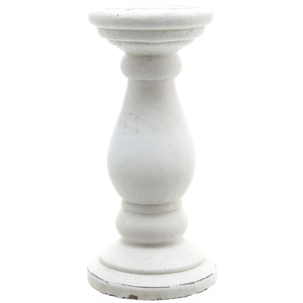 Hill Interiors Keramisk Matt Ljusstake 30cm x 14cm x 14cm B White 30cm x 14cm x 14cm