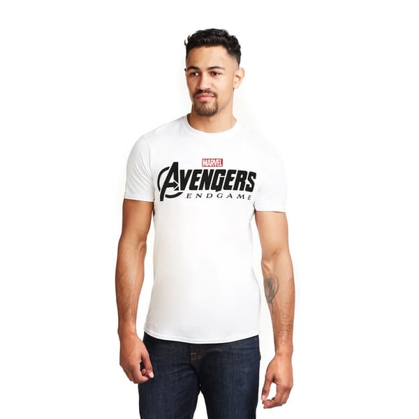 Avengers Endgame Herr Logotyp T-shirt L Vit White L