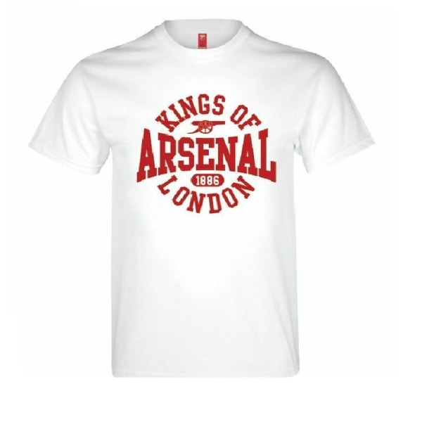 Arsenal FC Unisex Vuxen Logotyp T-shirt L Vit/Röd White/Red L