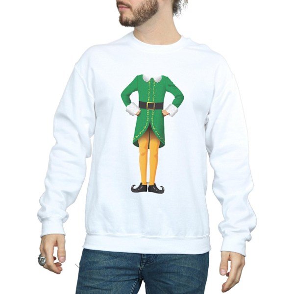 Elf Herr Buddy Kostym Sweatshirt S Vit White S