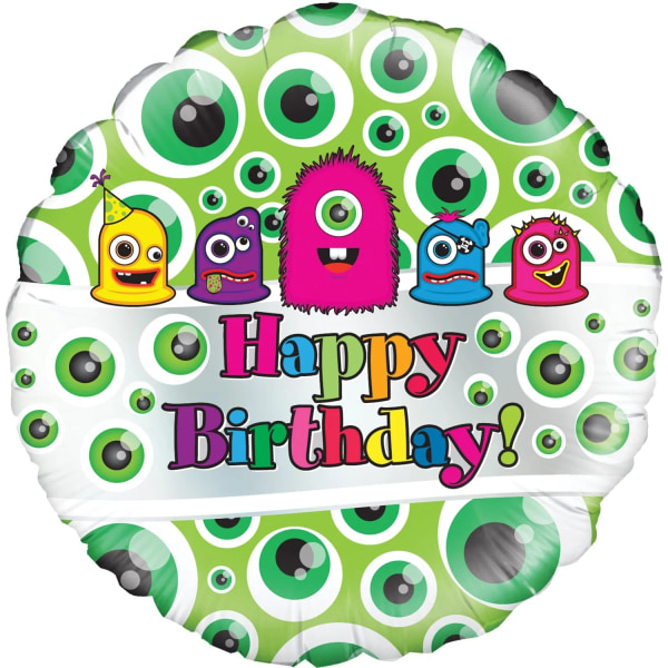 Oaktree Monster Födelsedag Folie Ballong One Size Flerfärgad Multicoloured One Size