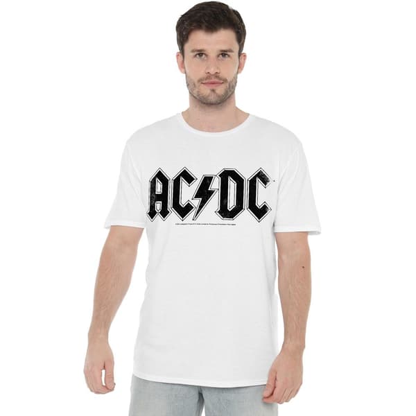 AC/DC Herr Logo T-Shirt 3XL Vit White 3XL