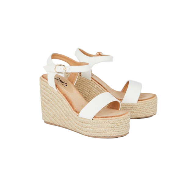 faith white wedges
