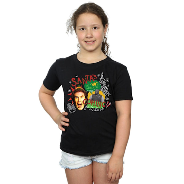 Elf Girls North Pole Bomull T-shirt 9-11 år Svart Black 9-11 Years