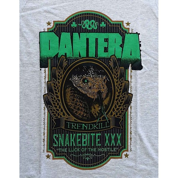 Pantera Dam/Dam Snakebite XXX Label Heather T-Shirt L Hea Heather Grey L