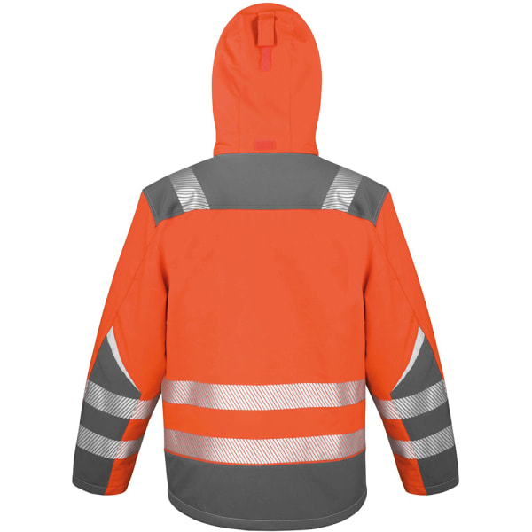 Resultat Safeguard Mens Dynamic Hi-Visibility Softshell Work Coat Orange L