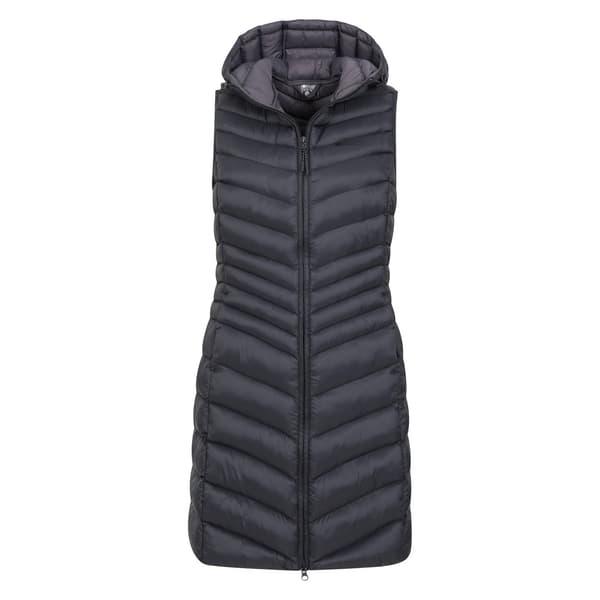 Mountain Warehouse Florence Vadderad Lång Gilet Dam 10 Black 10 UK