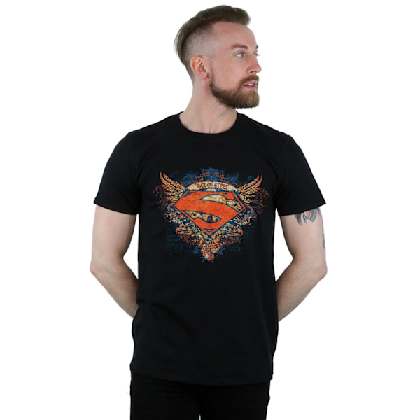 DC Comics Superman Wings Shield T-shirt 5XL Svart Black 5XL