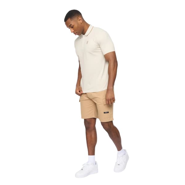 Crosshatch Herr Utilate Cargo Shorts med resår i midjan M Stone Stone M